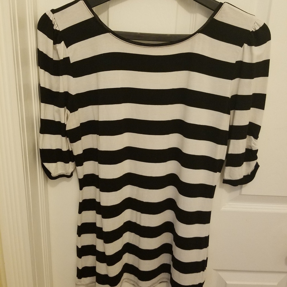 WHBM Striped 3/4 Sleeved Shirt